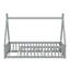 Lit de sol en forme de tente avec design, garde-corps et lattes-1393500695