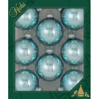 Ornement en verre sans soudure 2 pièces de 8 5/8 po (67 mm), 8 pièces