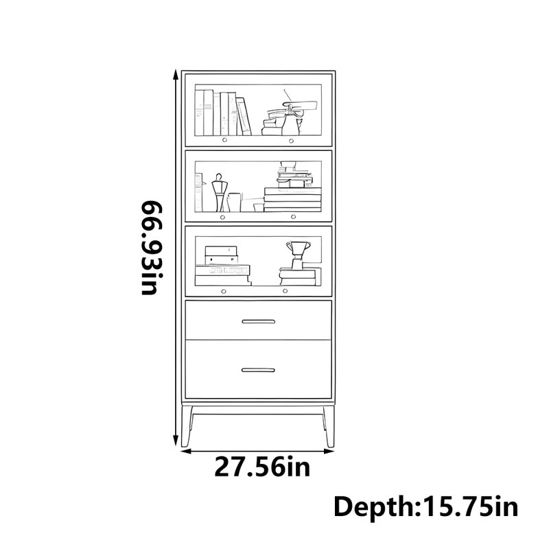 Modern simple small bookcase