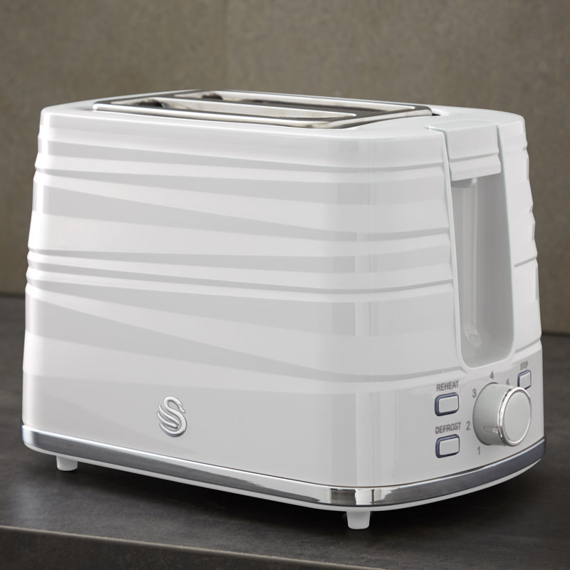 Swan Symphony Kitchen Set, 1.7L Fast Boil Kettle & 2 Slice Toaster, White
