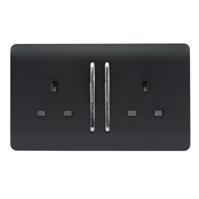 Trendi Switch 2 Gang Long Switched Plug Socket
