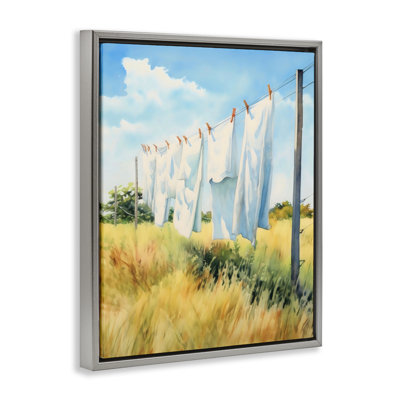 Ligne de vêtements dans un cadre flottant Windy Meadow, design Creative Studio