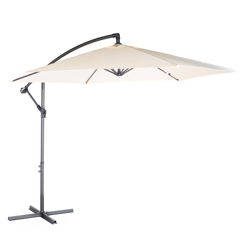 VonHaus Banana Parasol 3M Grey, Black, Ivory