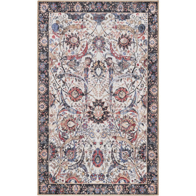 None Huguenot Area Rug Ivory Colour