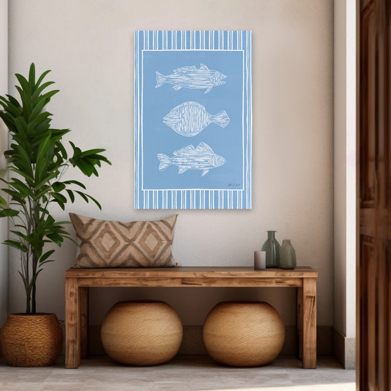 Beachy and Nautical Cape Cod Fish I, H 48 po x l 32 po