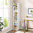 70.9-Inch Tall Narrow Corner Bookcase, 6-Tier Cube Display Shelf For Small Spaces, White Storage Organizer With Durable Construction