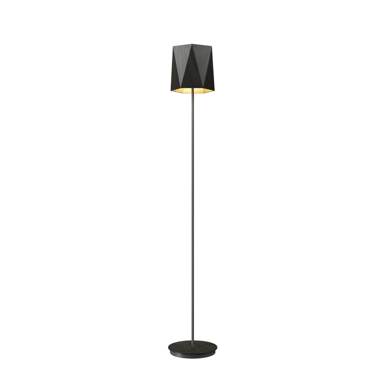 Facet 62.99'' Traditional Floor Lamp, Charcoal, Charcoal