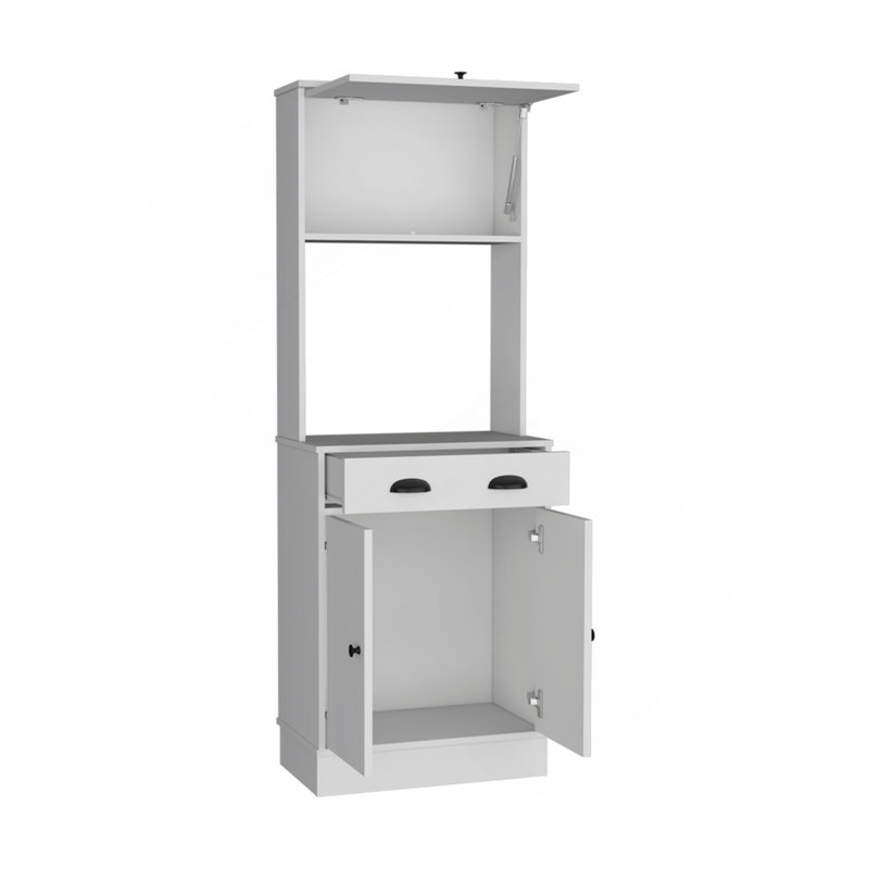 Pantry Cabinet Microwave Stand Warden, Kitchen, White