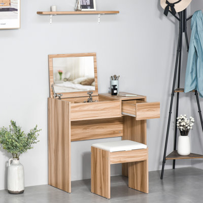 Copeland Dressing Table Set Stool Flip-up Mirror Drawer