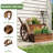 Wooden Wheelbarrow Planter With Wheels - Two-tier Outdoor Garden Decor For Plants And Flowers