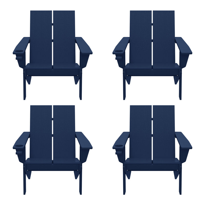 Modern Poly Adirondack Chair (Set Of 4), Navy