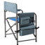 Chaise pliante avec design Space - 2 léger pour l'extérieur, rembourré surdimensionné bleu / gris
