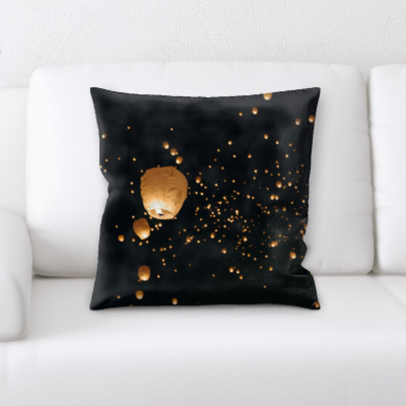 Illuminated Microsuede Reversible Throw Pillow