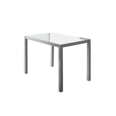 Genea Glass Top Metal Base Dining Table