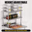Tablette double à 2 niveaux en acier inoxydable 12 x 36 pouces, capacité de poids de 330 lb pour la table de préparation et de travail dans le restaurant, la maison et la cuisine