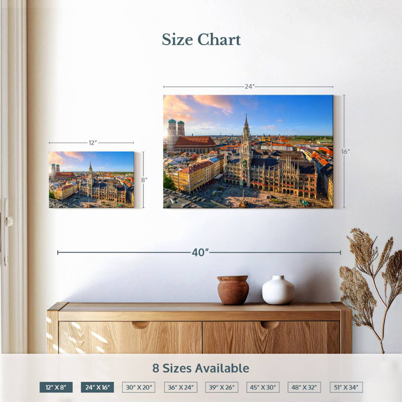 Nicci Munich Skyline, H 16 po x l 24 po
