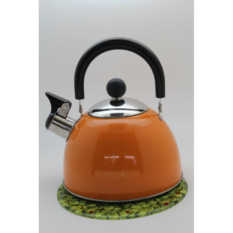 Olive Green Silicone and Fabric Round Trivet