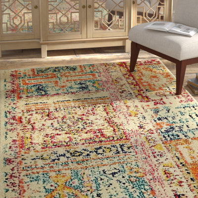 Ector Washable Abstract Indoor Rug