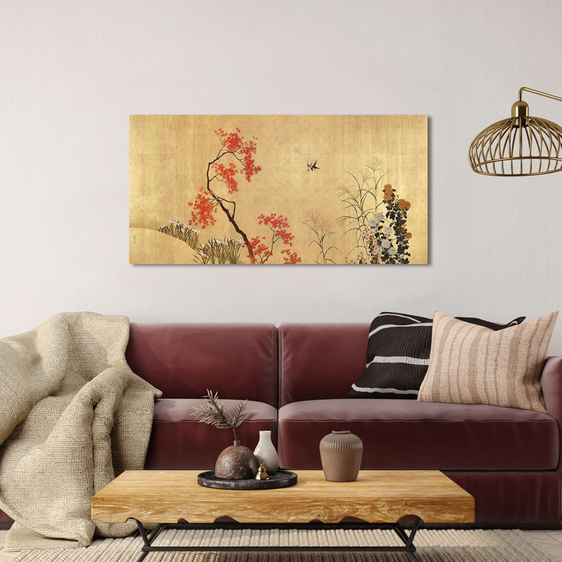 2JP7146 Japanese Autumn by Shibata Zeshine - Wrapped Canvas Print, 35cm H x 70cm W