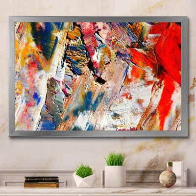«Colorful Abstract Strokes», reproduction d'art sur toile flottante