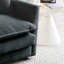 Chaise d'appoint (2 pièces), revêtement en chenille grise, bois massif, fauteuils de salon confortables avec coussin 2, structure en bois massif, taie décorative confortable