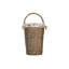 Wicker Stair Storage Basket with Garden Rose Lining