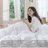 MooMee Lightweight Duvet Cover Set with Zipper Closure 8 Ties 100% Washed Cotton Linen Like Textured Soft Breathable All-Season-111219967-109236631