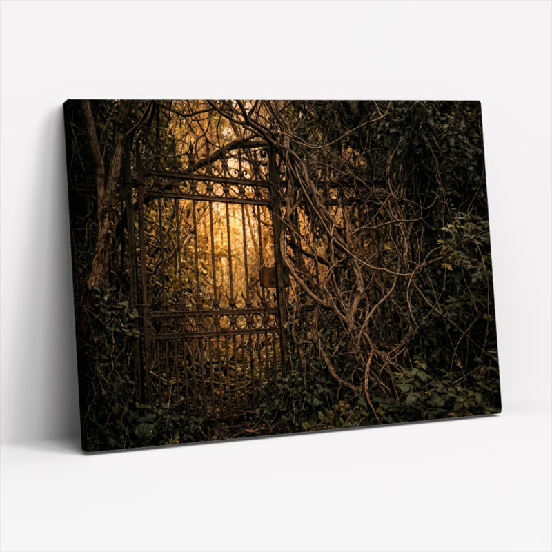 Art mural sur toile Gallery Wrap pour le salon, la chambre à coucher, le bureau ou le vestibule - Décoration murale décorative avec barrière Forest