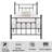 2 Set Bed Frame, 2Pcs Twin Size Metal Platform Bed, Mattress Foundation With Headboard, No Box Spring Needed-327852603