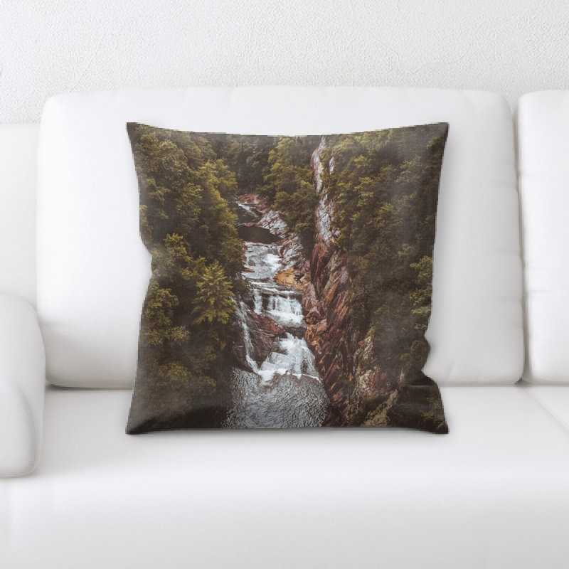 Waterfall Microsuede Reversible Throw Pillow