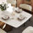 Modern 5/7 Pieces Dining Room Sets, Pre-Assembly Rectangular Dining Table Sets, Sintered Stone Tabletop Kitchen Dining Table Set With Upholstered PU Leather Chairs-1335641240-1335641242-1335641243