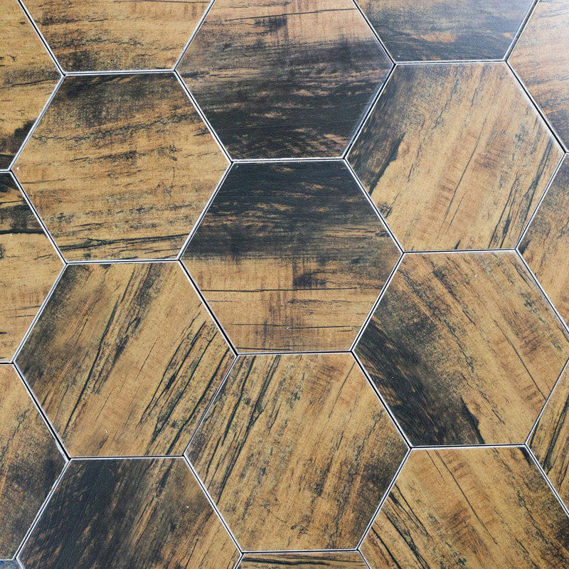 Carreau de céramique 8 po x 8 po Artisan Wood, Brun