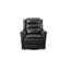Fauteuil inclinable pivotant en cuir Man Wah Madrid, granit-98532498