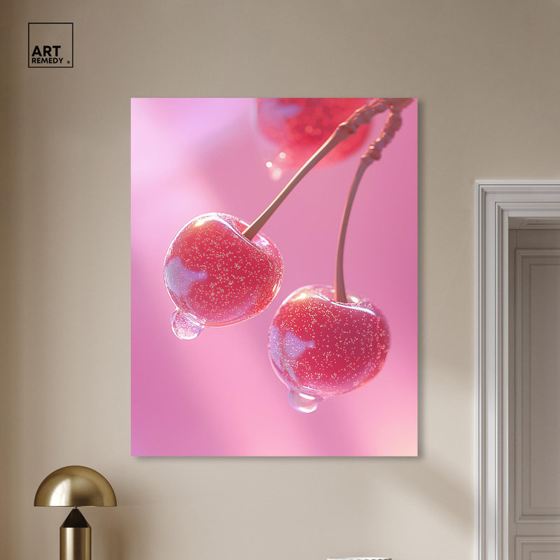 «Pale Cherry Glow» par Art Remedy, Toile tendue, H 45 po x l 36 po x P 1,5 po