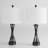 24" Black Modern Metal Table Lamp With Usb Ports