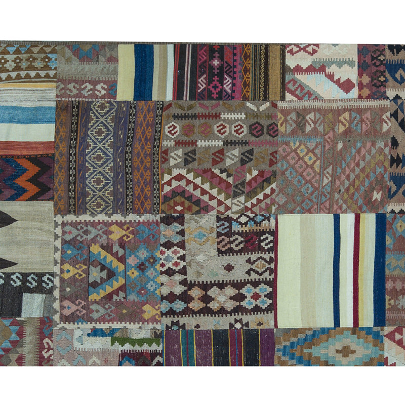 Wool Patchwork Area Rug