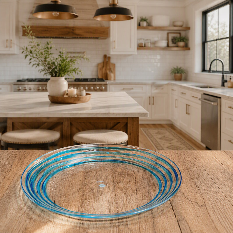Assiettes plates en acrylique de 30 cm (12 pouces) à motif tourbillon, réutilisables et incassables, sans BPA, compatibles lave-vaisselle, idéales pour toutes les occasions.