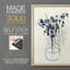 Vase floral indigo I - impression encadrée de qualité supérieure - prêt à être accroché - aucun clou requis - aucun clou requis-675296418