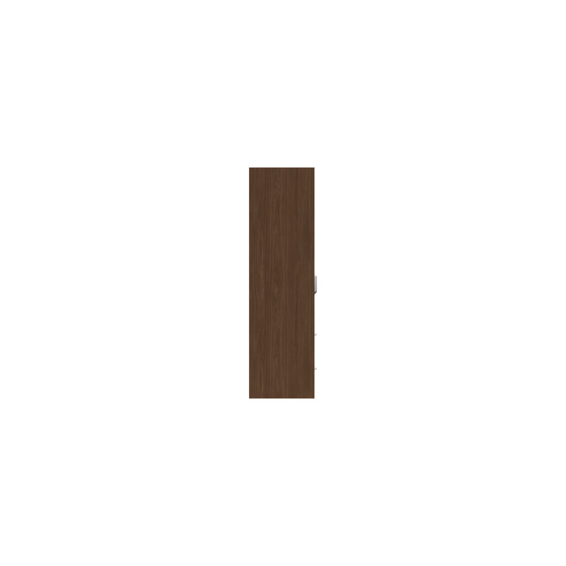 Zakariyah 2 Door Manufactured Wood Wardrobe, Walnut