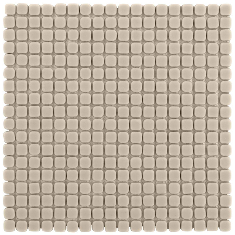 Venini 11.96 In. X 11.96 In. Mini Square Frosted Glass Mosaic Floor And Wall Tile (0.96 Sq. Ft. / Each), Beige