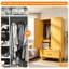 Armoire moderne 60 "à 2 portes avec 1 tiroir, 1 barre de suspension et 1 tablette réglable pour la chambre à coucher