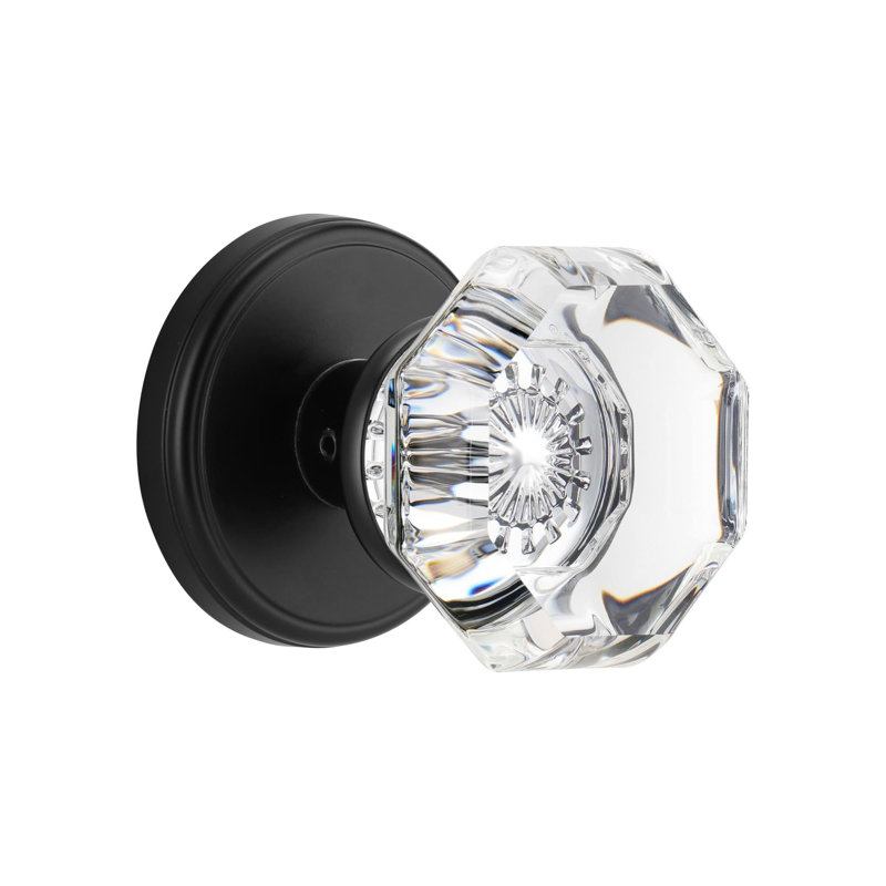 Boutons de porte en cristal Coolnews Retro Elegant Series, Noir