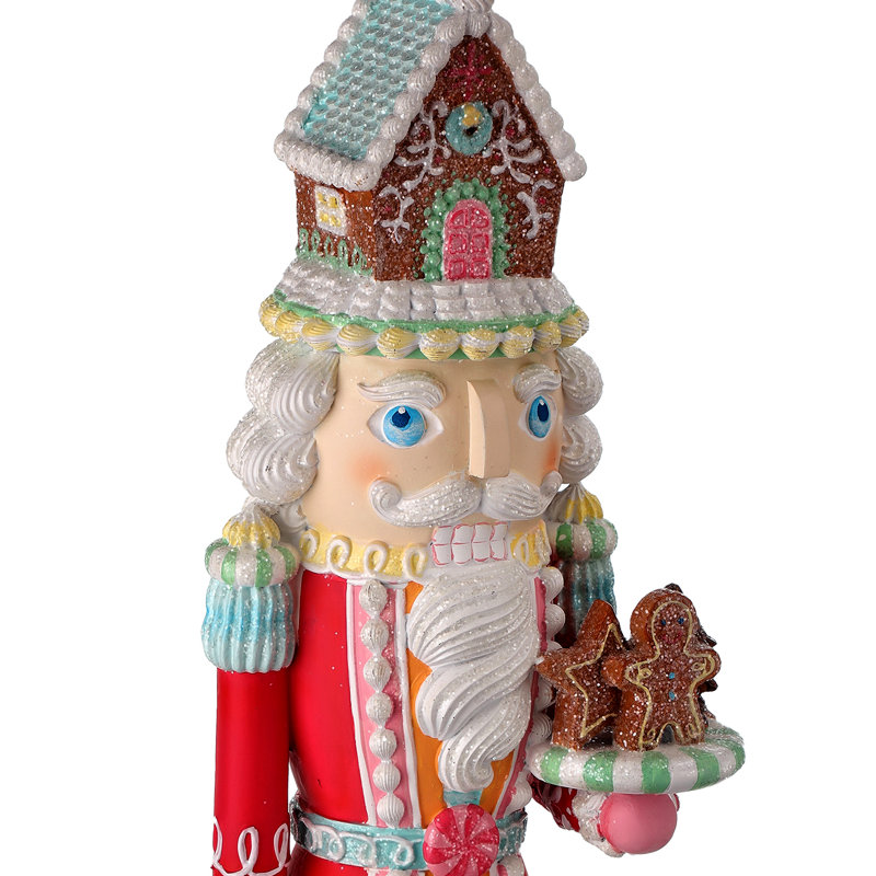 18" Resin Candy Nutcracker With Cake