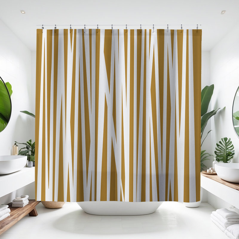 Coco Shower Curtain, Mustard