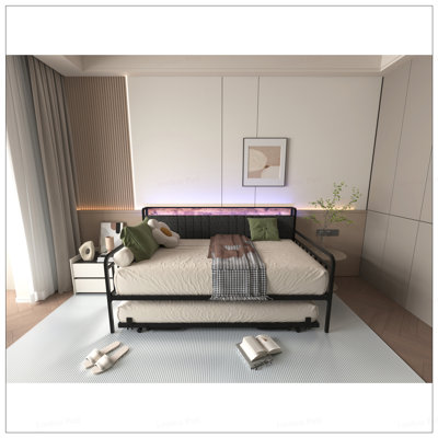 Twin Metal Daybed With Trundle