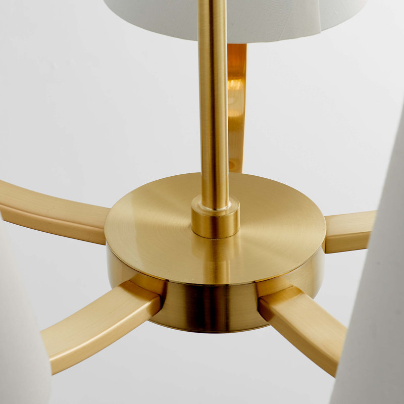 Hope 5 - Light Shaded Chandelier, Brushed Gold