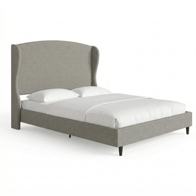 Mikala Wingback Platform Bed Frame