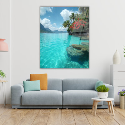 Art mural en verre trempé Tropical Beach