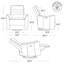 Fauteuil inclinable électrique pivotant en cuir véritable Gabi (ensemble de 2)-121435811