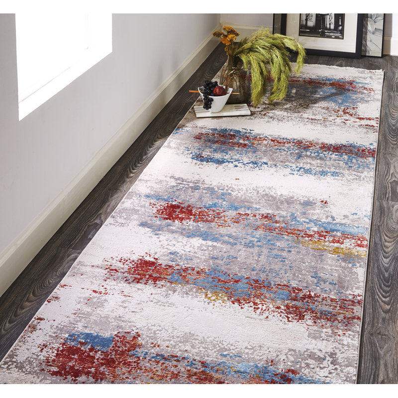 Whitten Abstract Indoor Rug, Runner 3'1" x 10'